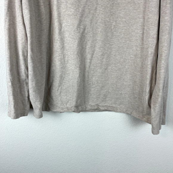 Vince Sueded Jersey Long Sleeve Henley Shirt Mens XL Beige Soft Classic Preppy - Picture 14 of 16